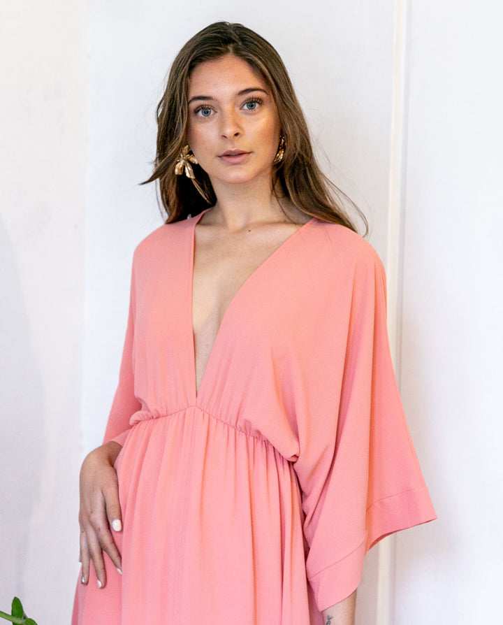 VESTIDO DE FIESTA LARGO POLA DAMASCO