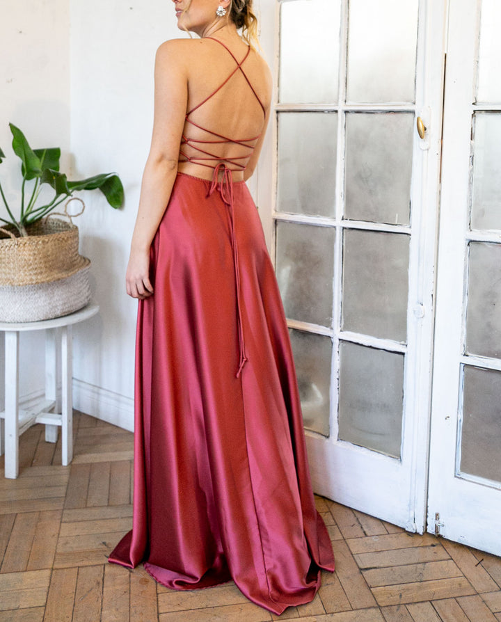 Vestido Largo de Fiesta Rafa Coral