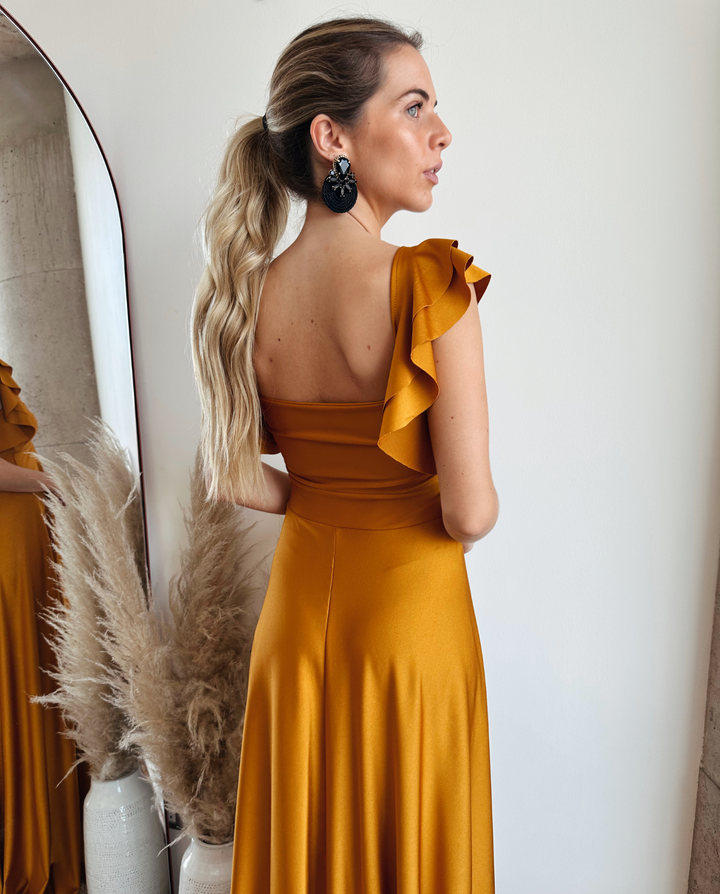 MAXI VESTIDO NATALIA MOSTAZA