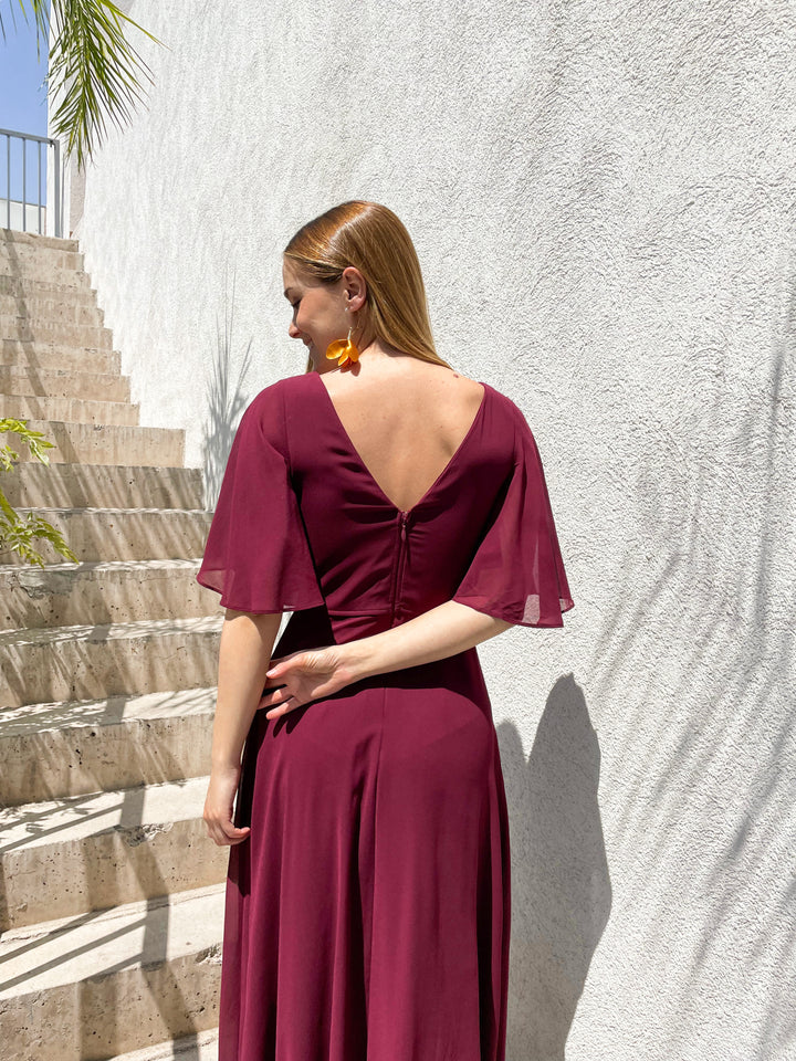 VESTIDO LARGO CRISTINA BURDEO