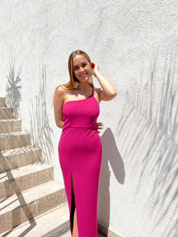 VESTIDO LARGO VANESSA MAGENTA