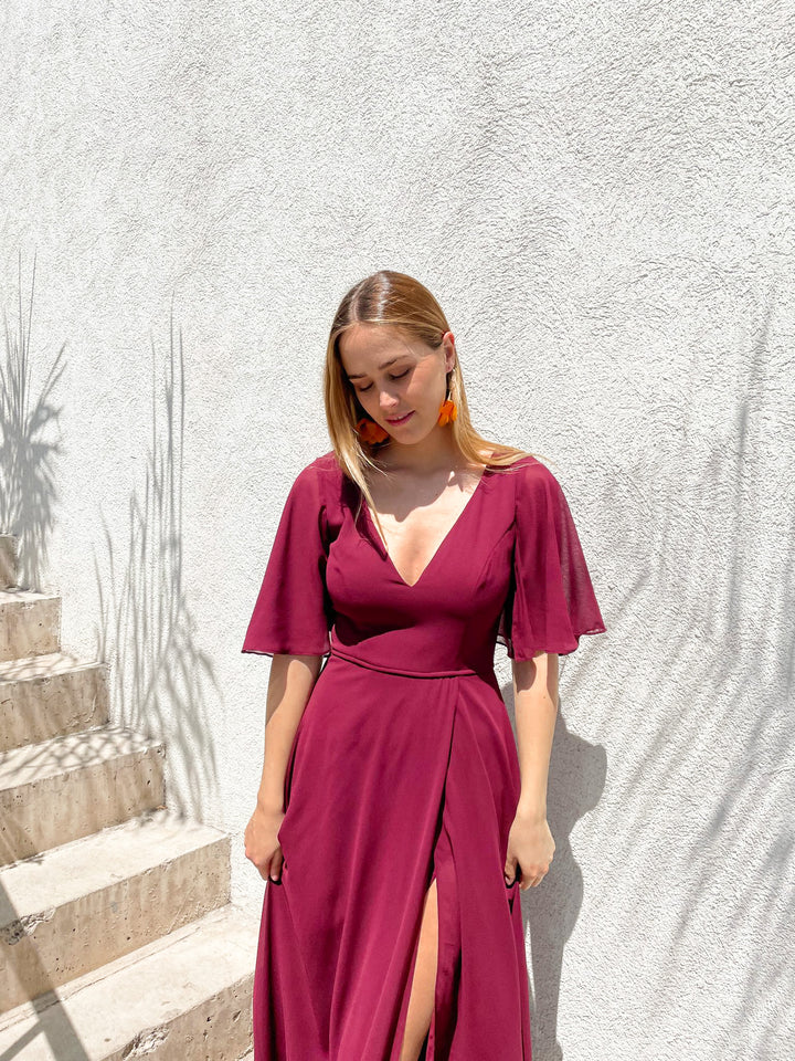 VESTIDO LARGO CRISTINA BURDEO