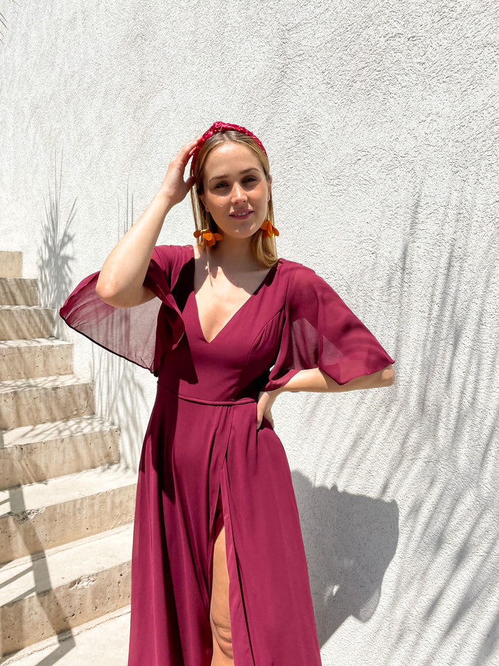 VESTIDO LARGO CRISTINA BURDEO