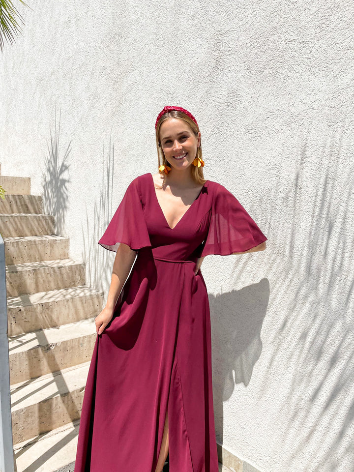 VESTIDO LARGO CRISTINA BURDEO