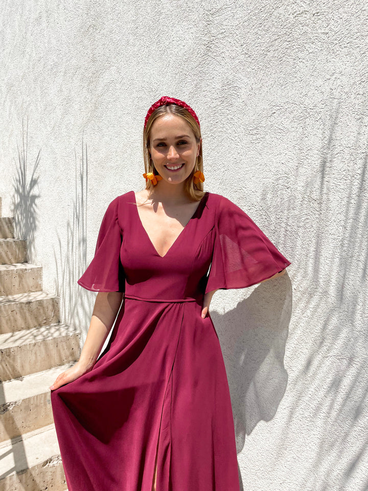 VESTIDO LARGO CRISTINA BURDEO
