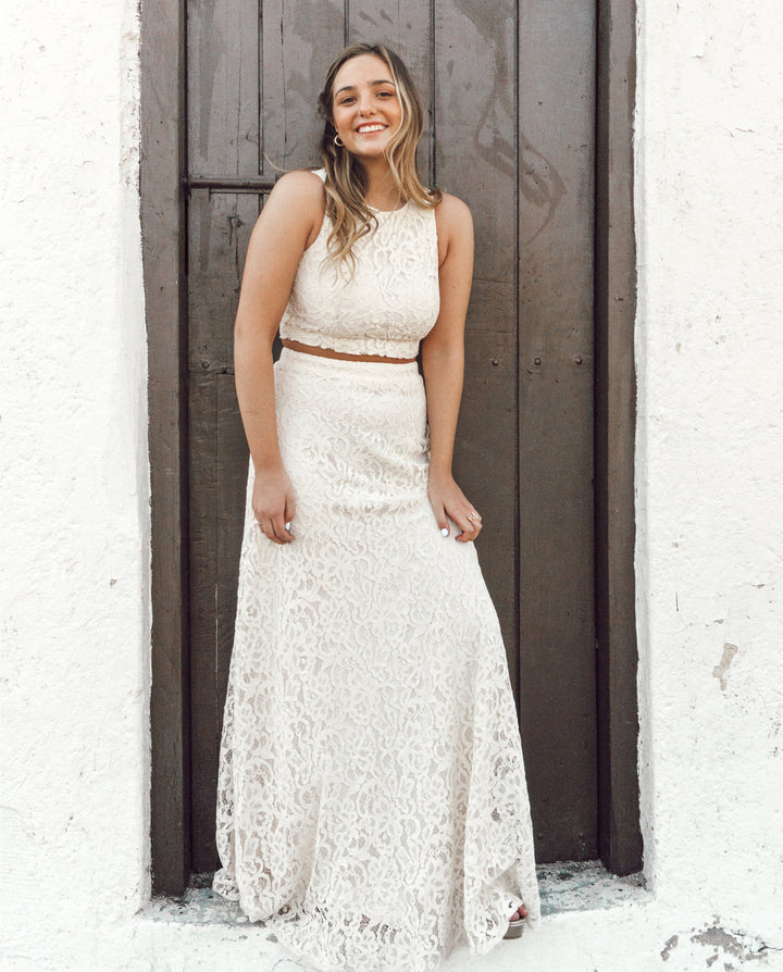 Conjunto de Novia Eva Crema