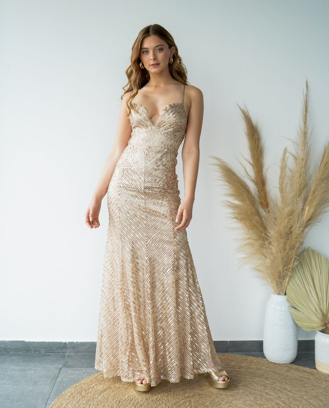 Noche Dorados Modelos De Vestidos Dorados Vestido Dorado Largo