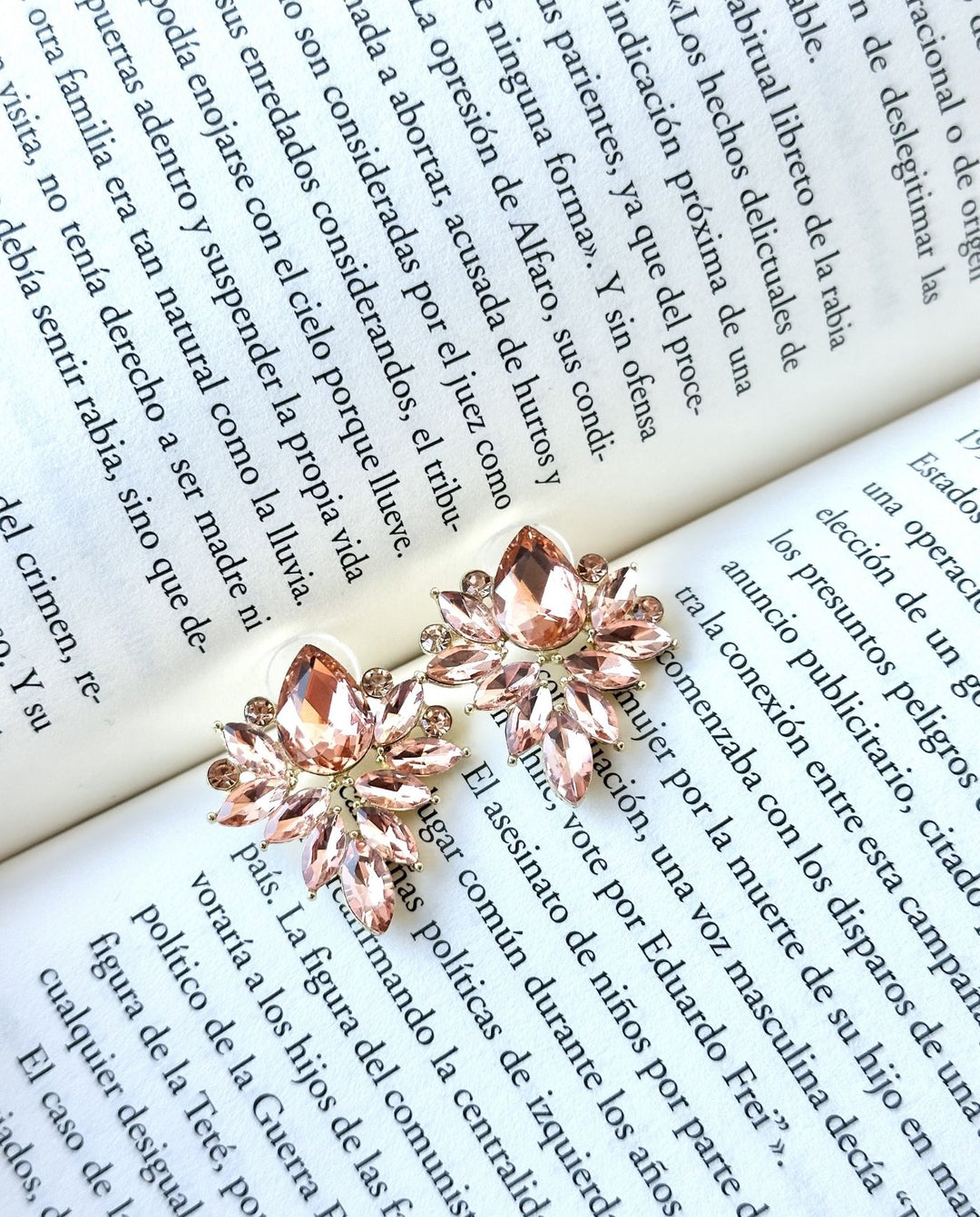 Aros Diana Piedras Rose Gold