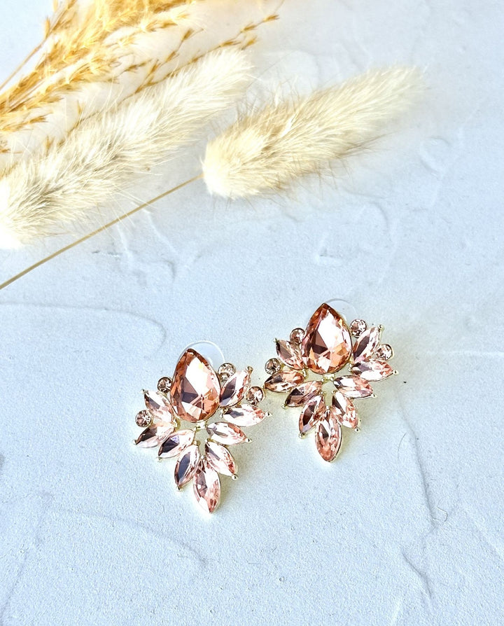 Aros Diana Piedras Rose Gold