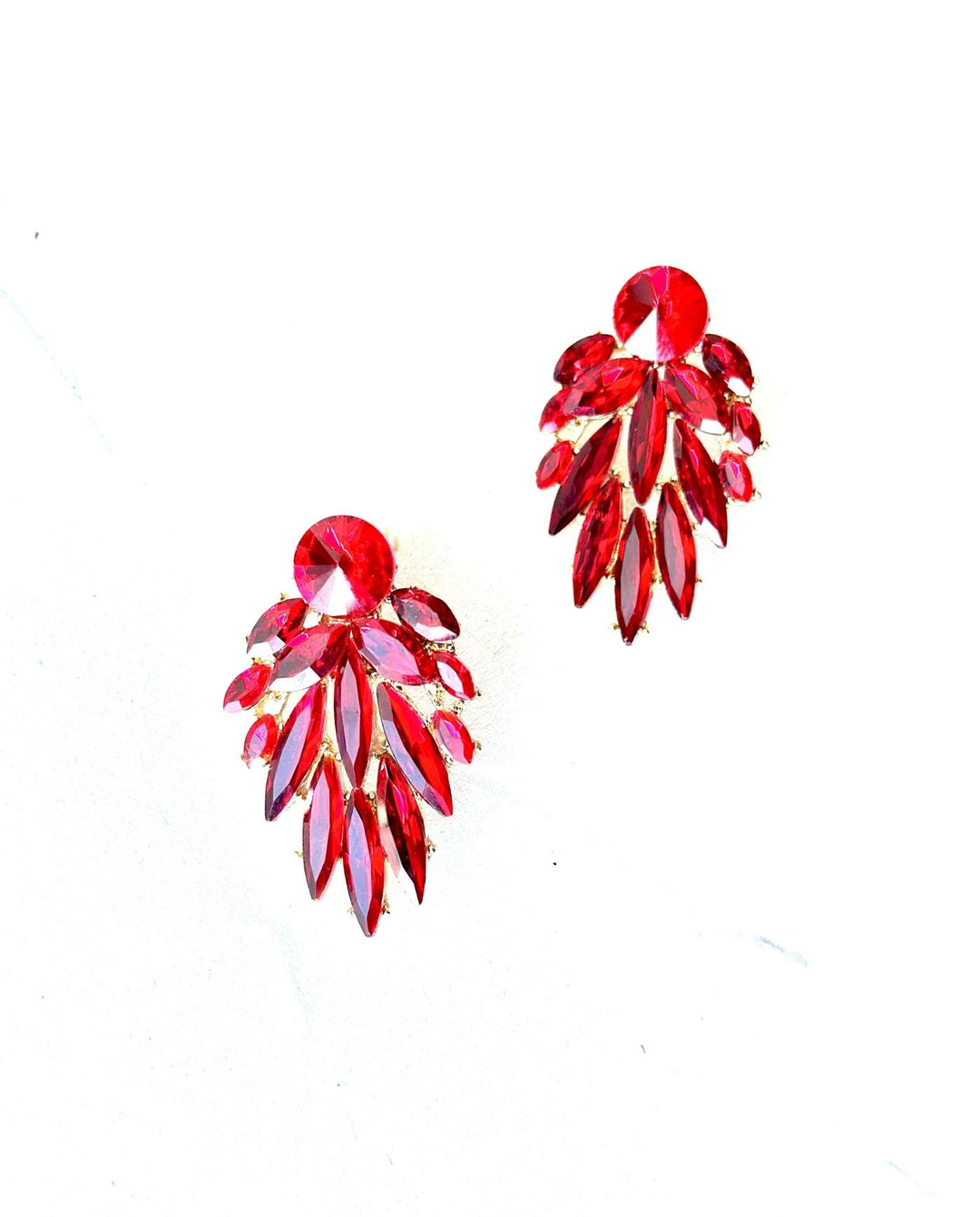 Aros Gabriela Piedras Rojo
