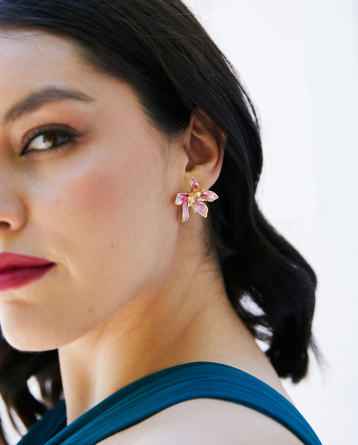 Aros Violeta Rosado Oscuro