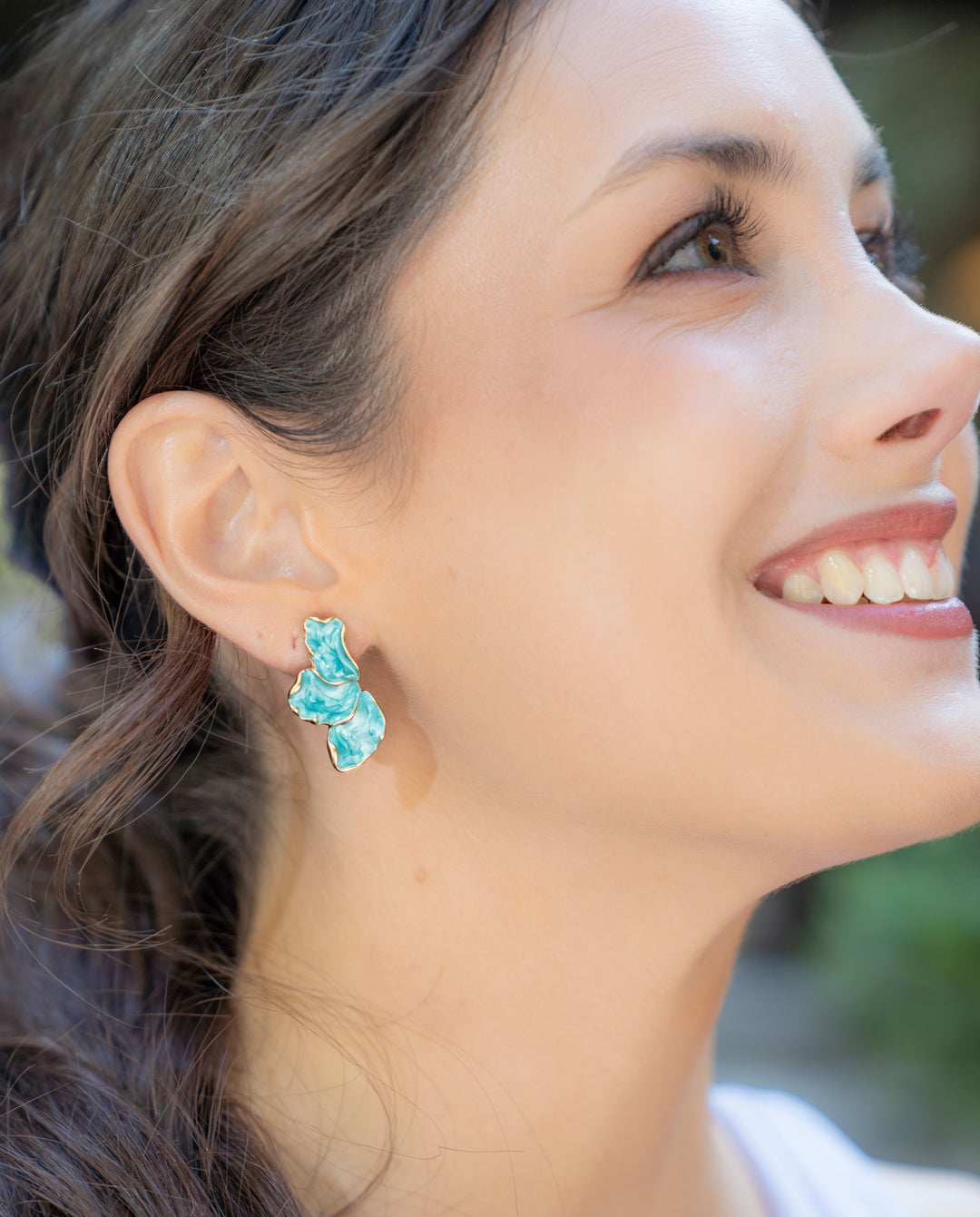 Aros Mini Mila Turquesa Claro