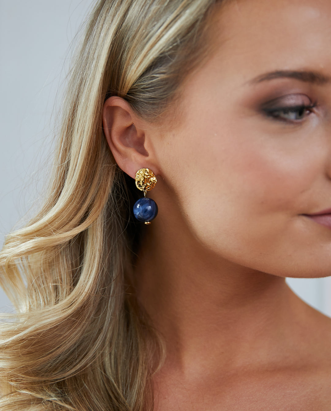 Aros Eloisa Azul Oscuro