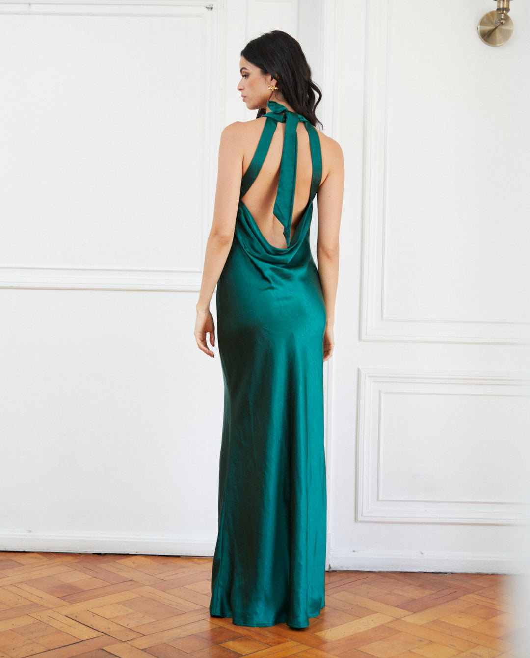 Vestido Largo de Fiesta Ana Verde