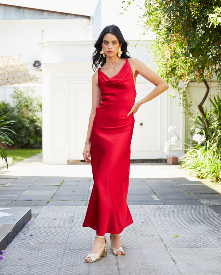 Vestido de Fiesta Montserrat Rojo