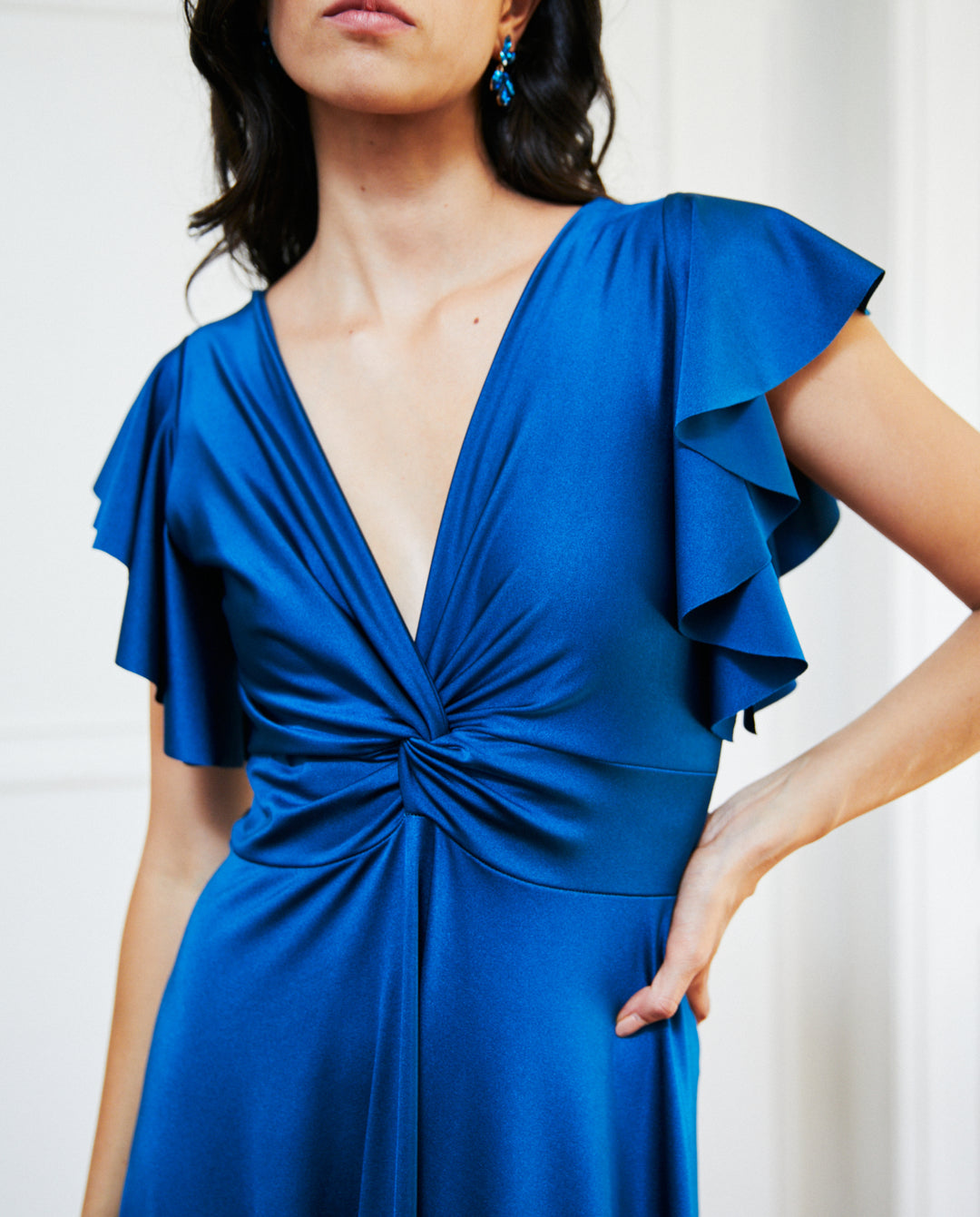 Vestido Largo de Fiesta Vane Turquesa Oscuro