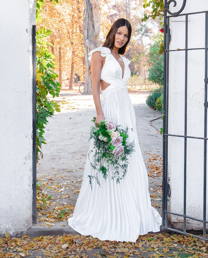 VESTIDO DE NOVIA LARGO SEÚL BLANCO