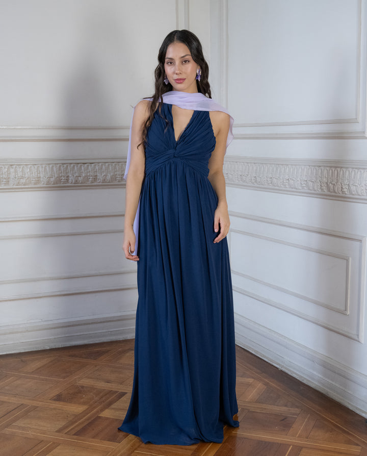 Vestido de Fiesta Bali Azul Oscuro