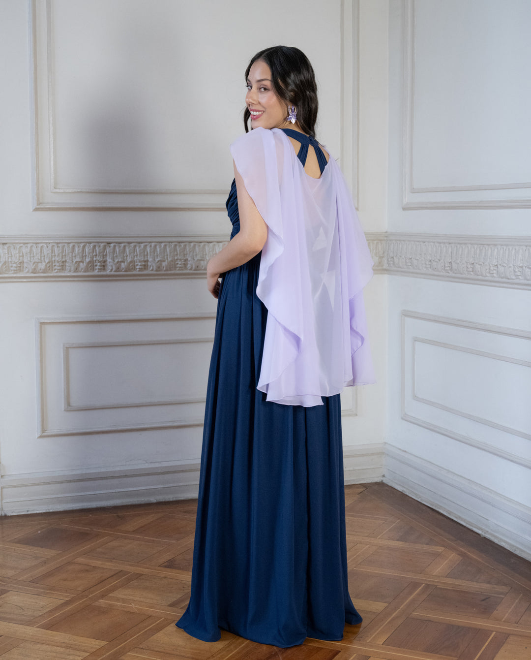 Vestido de Fiesta Bali Azul Oscuro