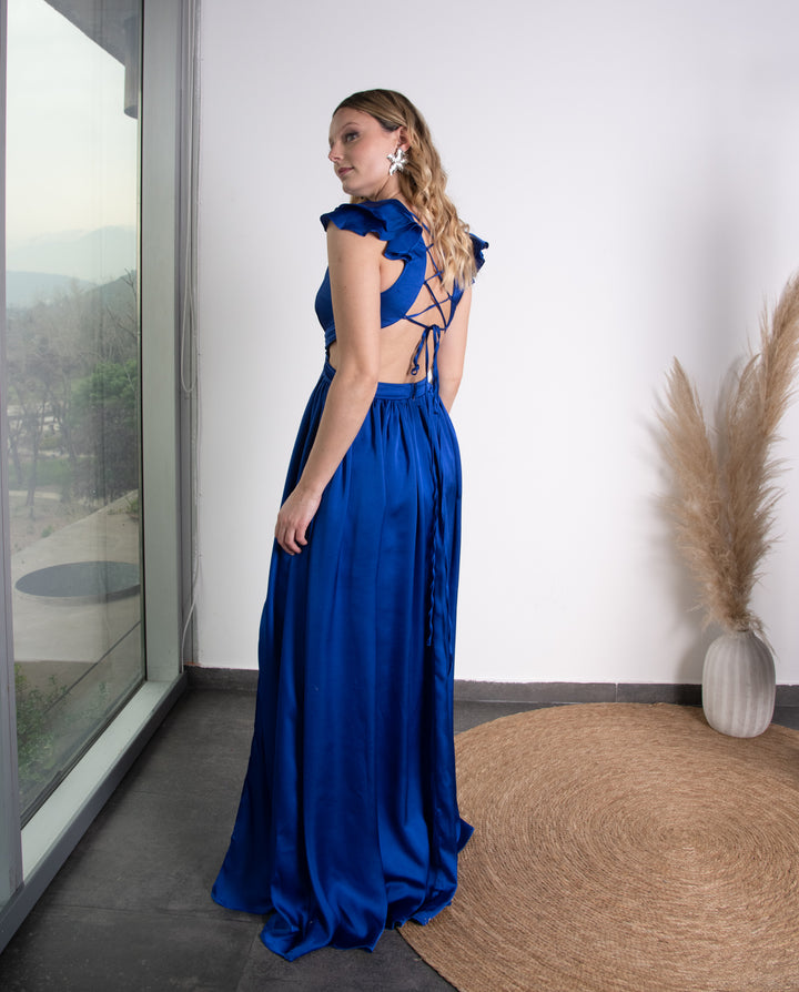 Vestido de Fiesta Largo Vera Azul Royal