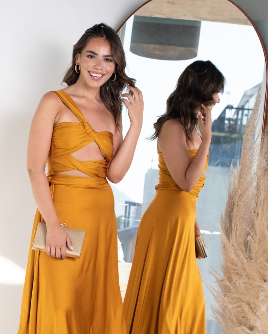 Crop top Alondra Lycra Dupont Mostaza – MI PLACARD