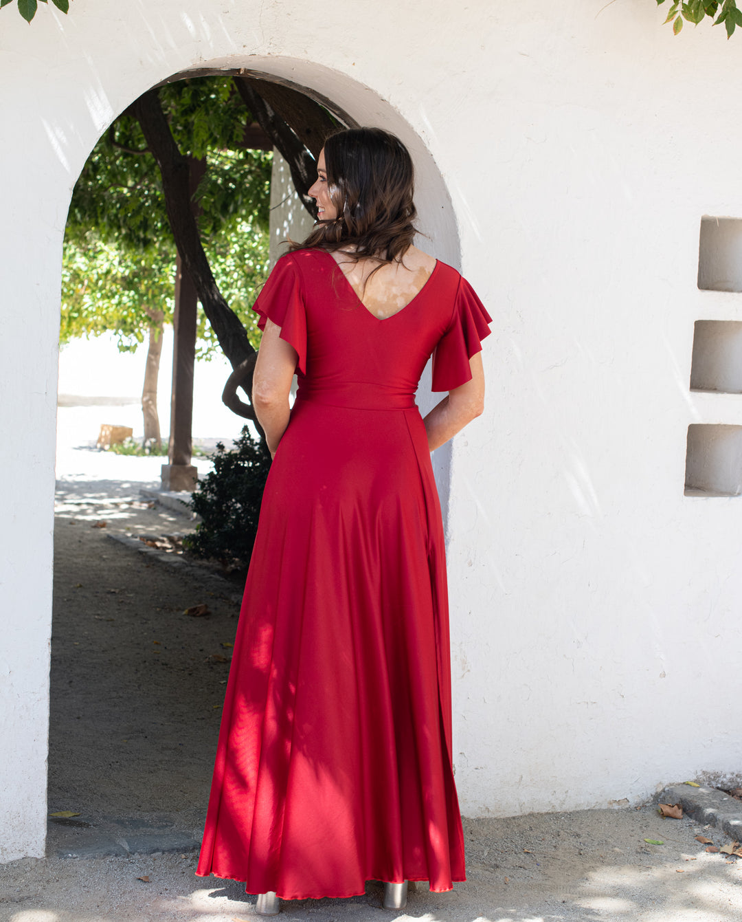 Vestido Largo de Fiesta Isa Rojo