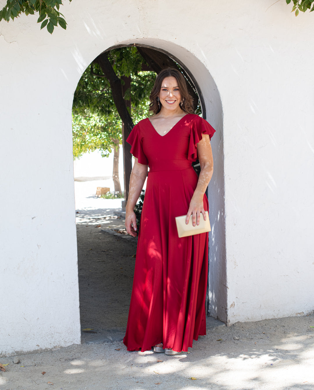 Vestido Largo de Fiesta Isa Rojo