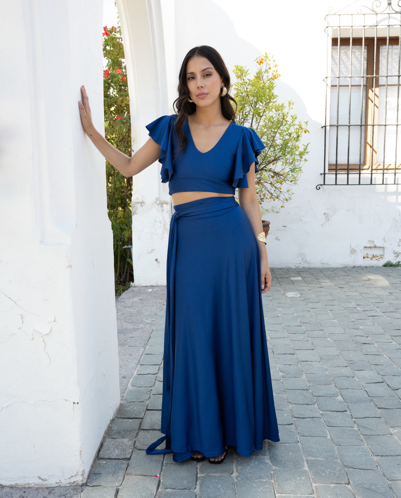 Conjunto De Fiesta Isa Azul Royal – MI PLACARD
