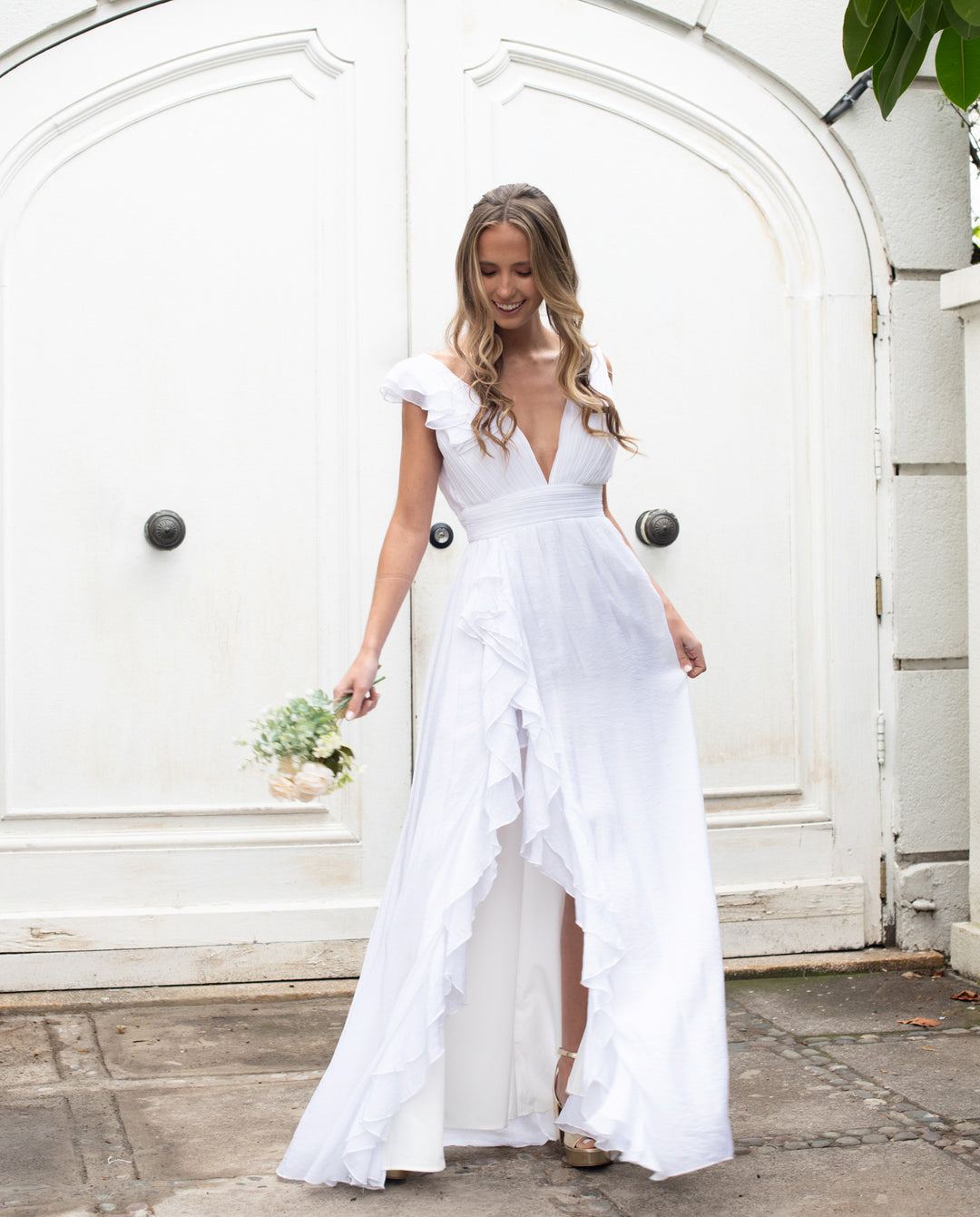 Vestido Largo de Novia Dalia Blanco