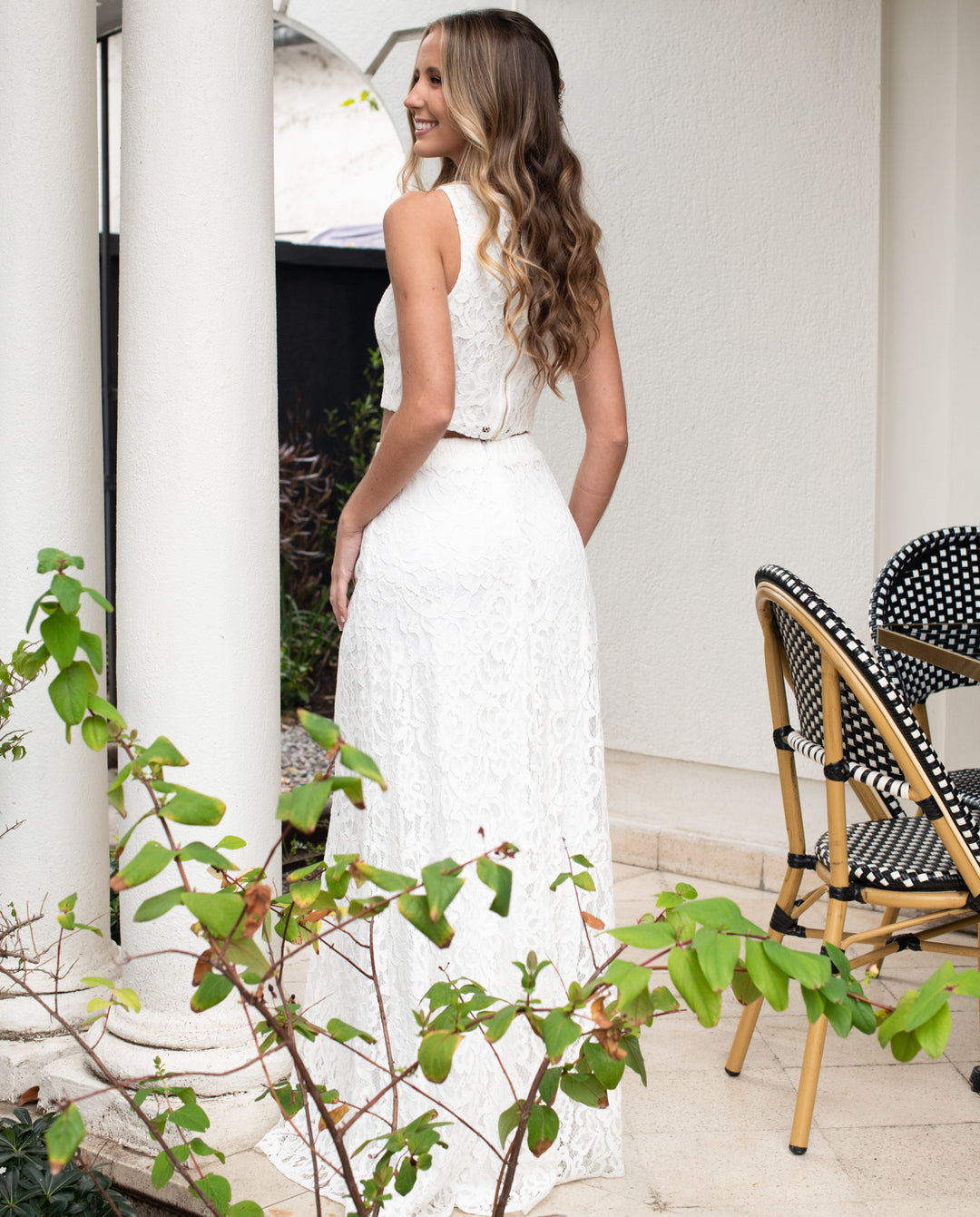 VESTIDO DE NOVIA 2 PIEZAS CONJUNTO EVA IVORY