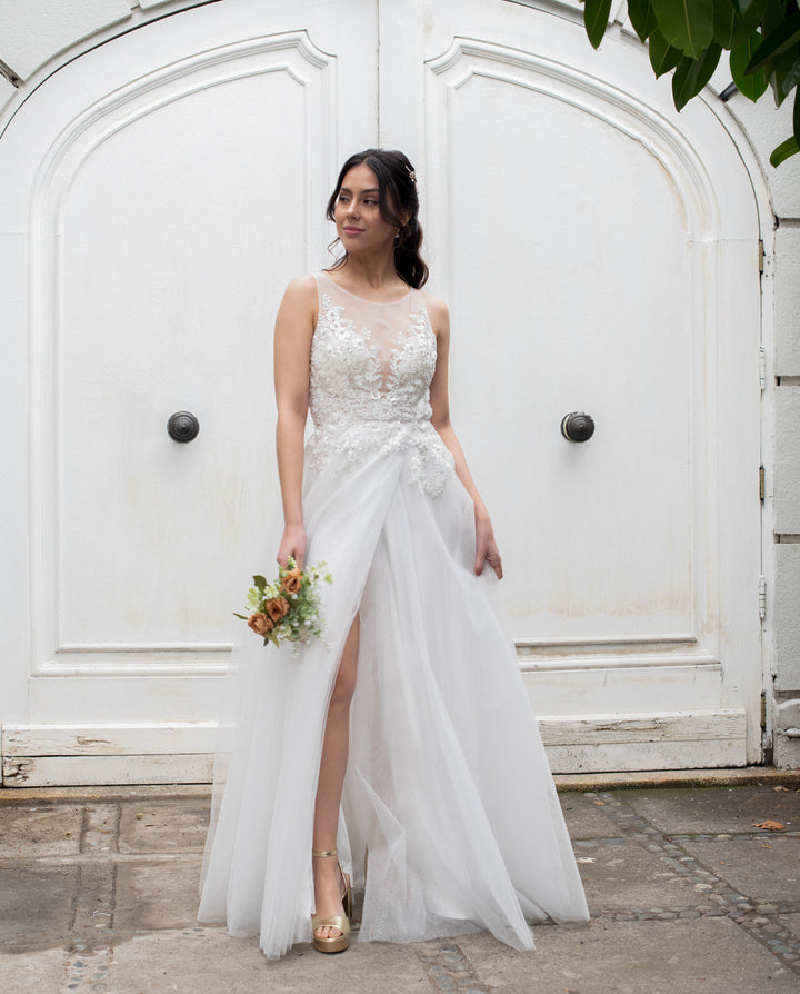 Vestido Largo de Novia Serena Blanco