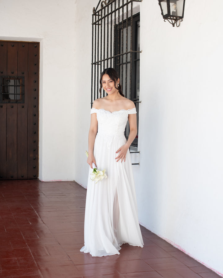 Vestido Largo de Novia Matilda Blanco