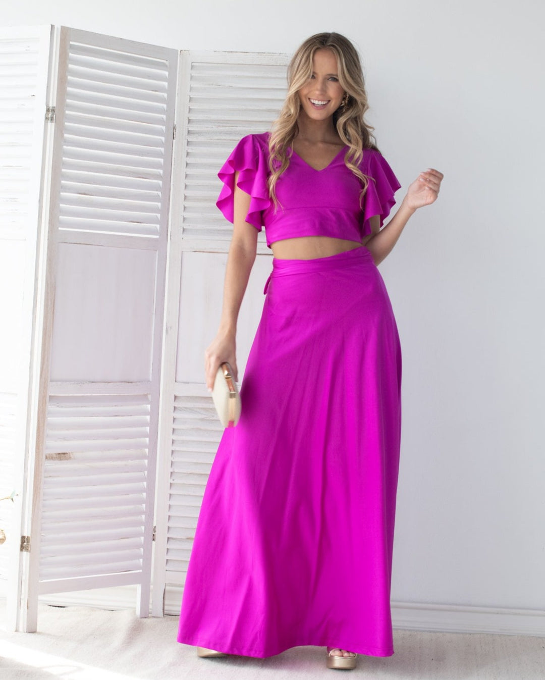 Maxi Falda Pascuala Lycra Dupont Magenta