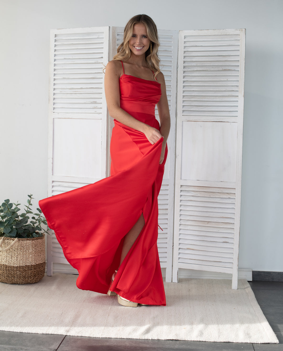 Vestido de Fiesta Largo Camila Rojo