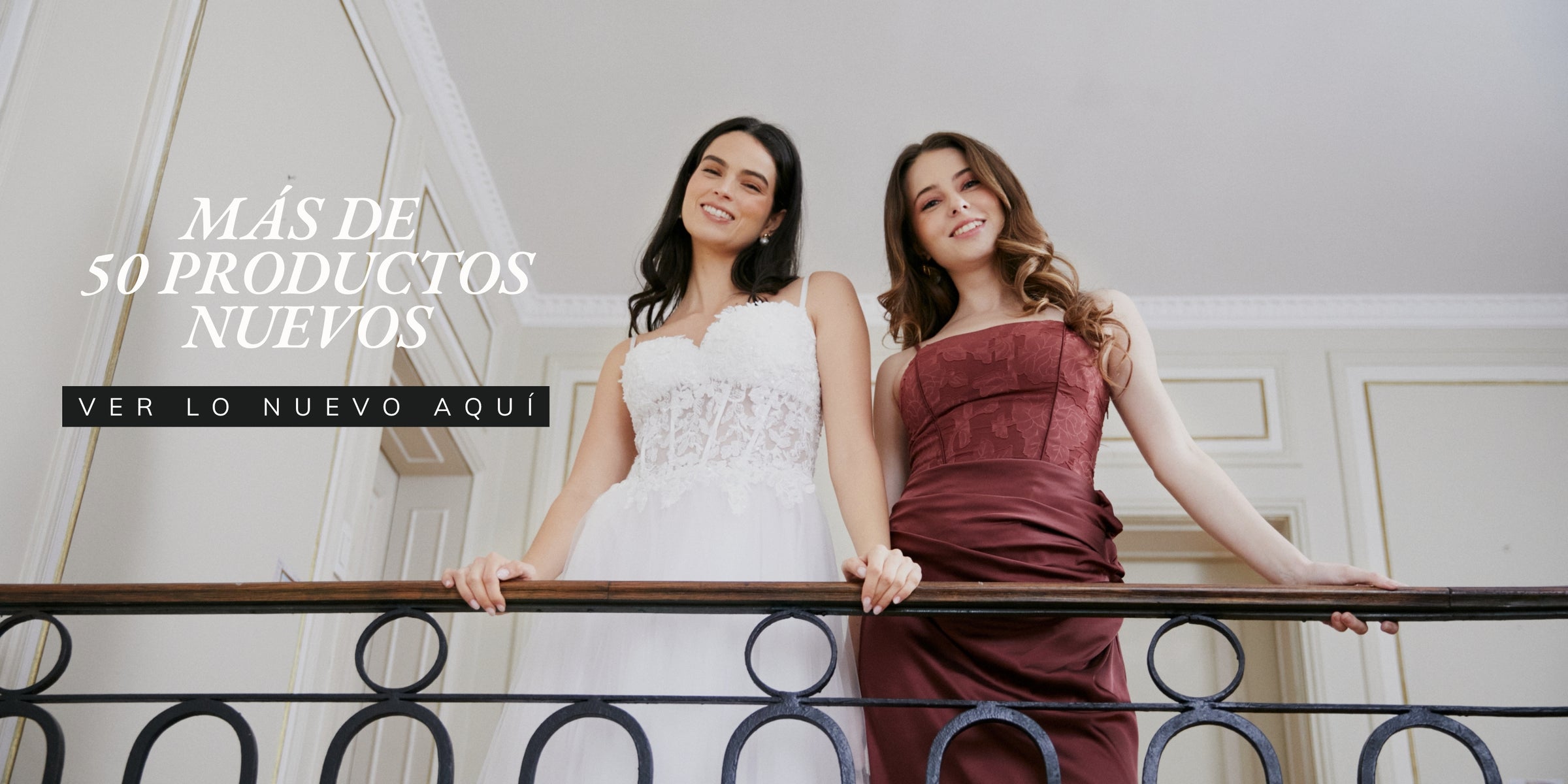 Modelos mostrando nueva colección vestidos novias y fiesta