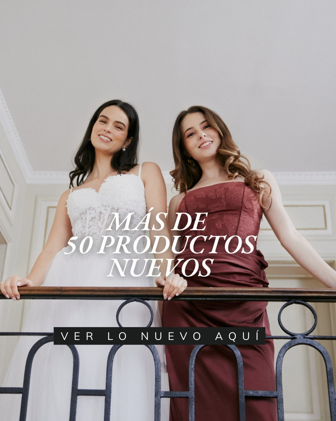 Modelos mostrando nueva coleccion de vestidos fiesta y novias