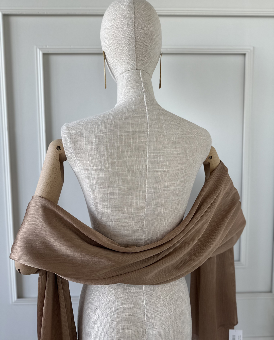 Pañuelo Antonia Satín Plisado Latte