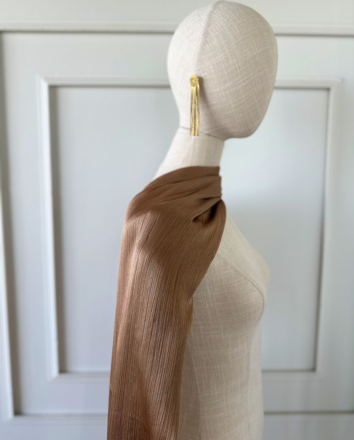 Pañuelo Antonia Satín Plisado Latte