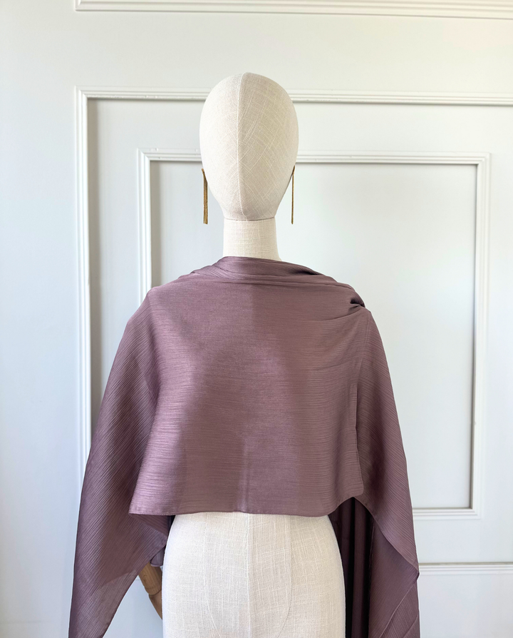 Pañuelo Antonia Satín Plisado Malva