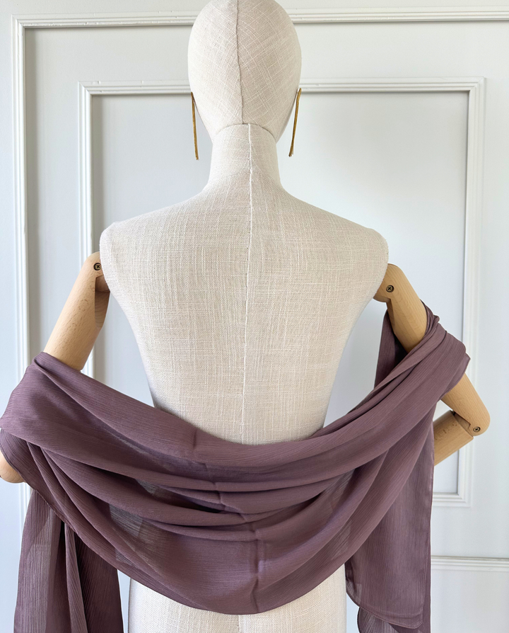 Pañuelo Antonia Satín Plisado Malva