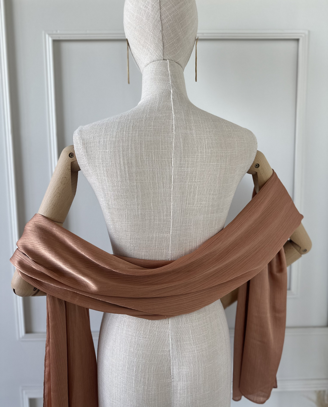 Pañuelo Antonia Satín Plisado Melocotón