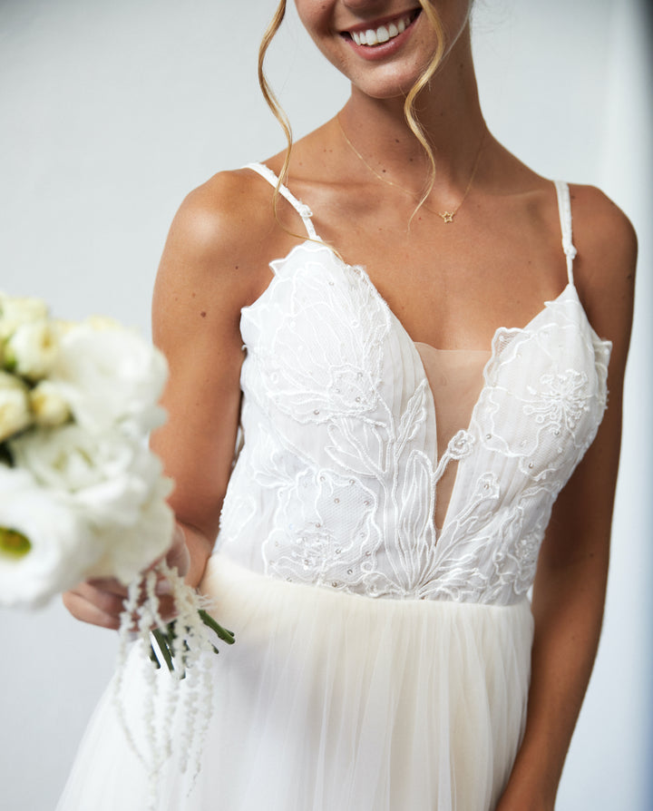 Vestido Largo de Novia Soleil Nude