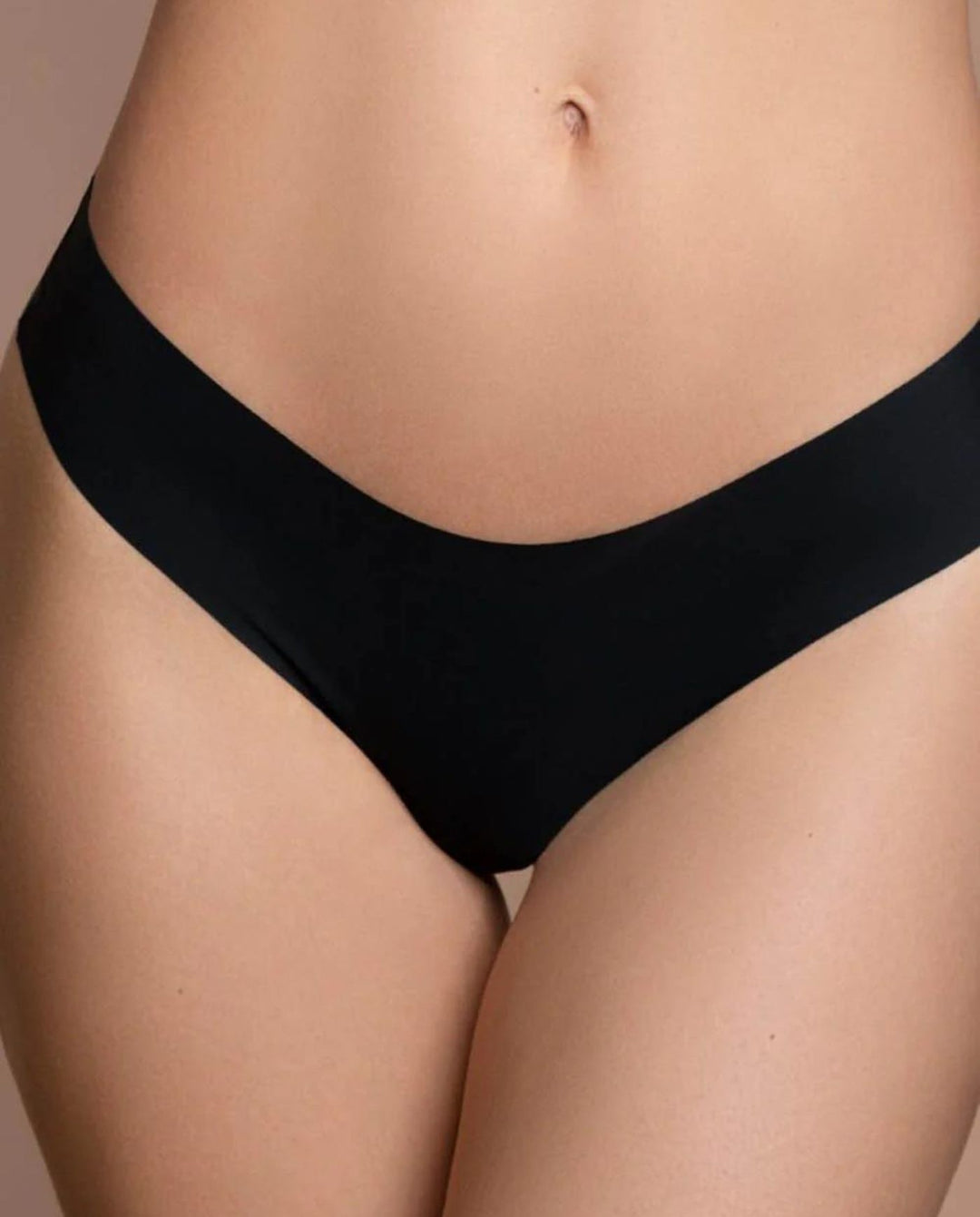 Pack Tanga Invisible Beige/Negro By Bra