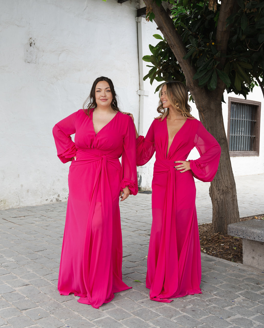 Vestido Largo de Fiesta Naomi Fucsia