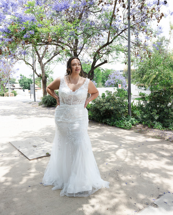 Vestido Largo de Novia Mesina Blanco