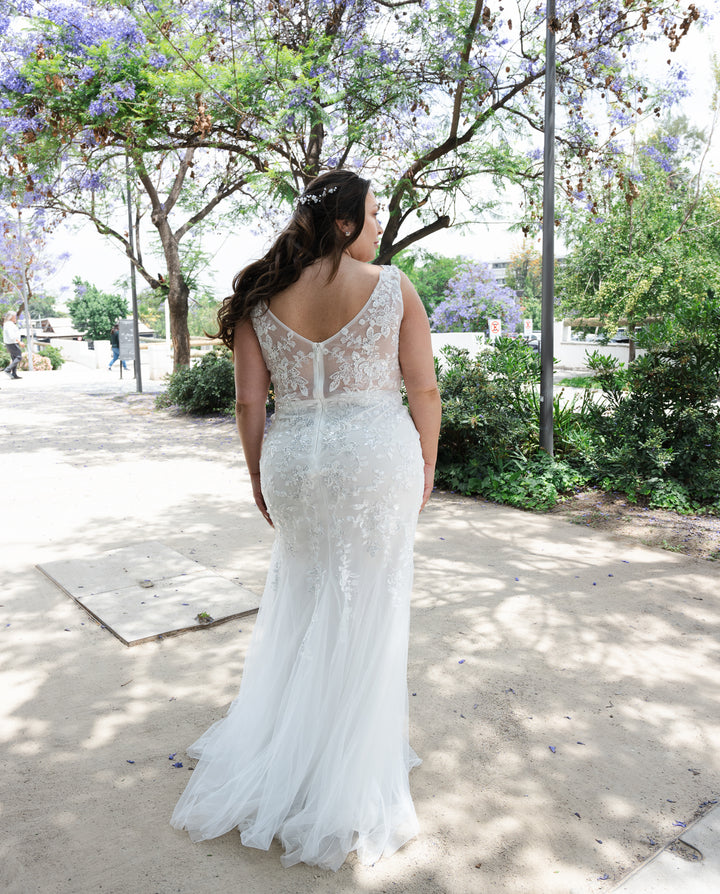 Vestido Largo de Novia Mesina Blanco