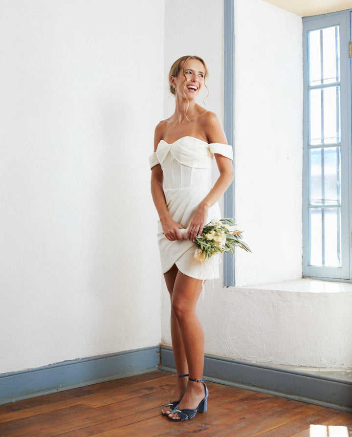 Vestido Corto de Novia Milagros Ivory