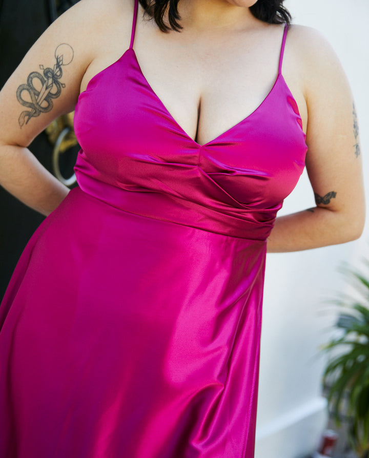 Vestido Largo de Fiesta Amaris Magenta