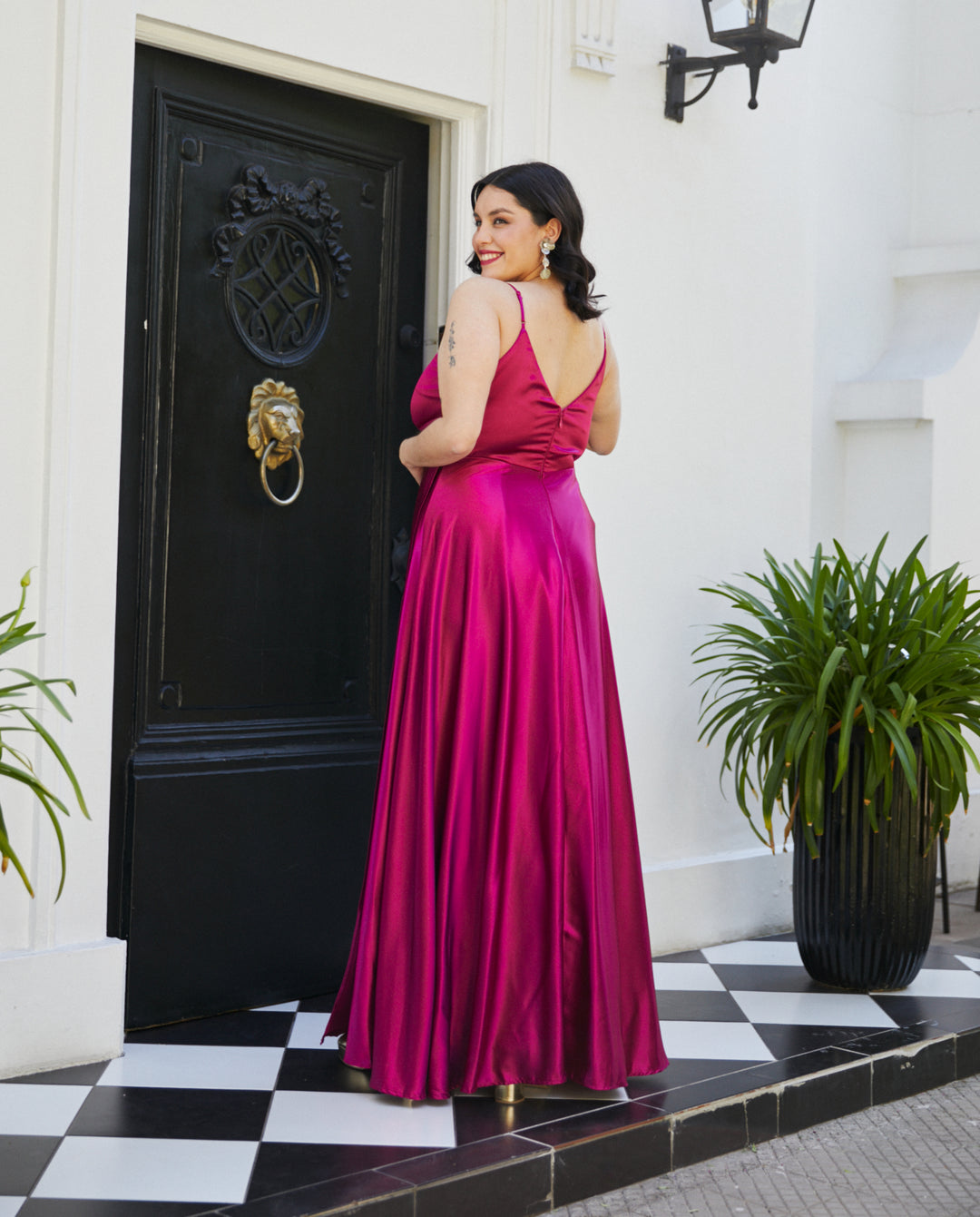 Vestido Largo de Fiesta Amaris Magenta