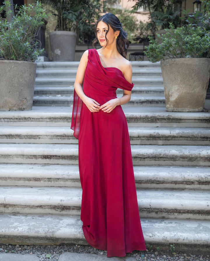 Vestido Largo de Fiesta Celine Burdeo